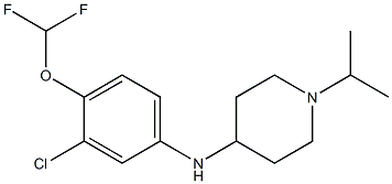 N-[3-chloro-4-(difluoromethoxy)phenyl]-1-(propan-2-yl)piperidin-4-amine Struktur