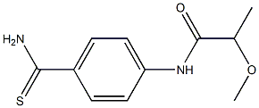 N-[4-(aminocarbonothioyl)phenyl]-2-methoxypropanamide Struktur