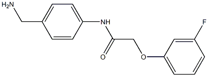 N-[4-(aminomethyl)phenyl]-2-(3-fluorophenoxy)acetamide Struktur