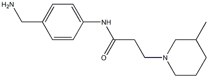 N-[4-(aminomethyl)phenyl]-3-(3-methylpiperidin-1-yl)propanamide Struktur