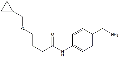 N-[4-(aminomethyl)phenyl]-4-(cyclopropylmethoxy)butanamide Struktur