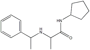 N-cyclopentyl-2-[(1-phenylethyl)amino]propanamide Struktur