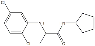 N-cyclopentyl-2-[(2,5-dichlorophenyl)amino]propanamide Struktur