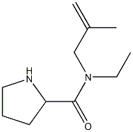 N-ethyl-N-(2-methylprop-2-enyl)pyrrolidine-2-carboxamide Struktur