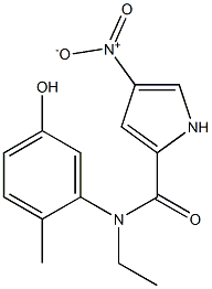 N-ethyl-N-(5-hydroxy-2-methylphenyl)-4-nitro-1H-pyrrole-2-carboxamide Struktur