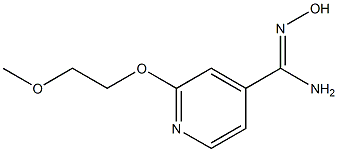 N'-hydroxy-2-(2-methoxyethoxy)pyridine-4-carboximidamide Struktur