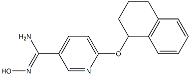 N'-hydroxy-6-(1,2,3,4-tetrahydronaphthalen-1-yloxy)pyridine-3-carboximidamide Struktur