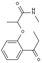 N-methyl-2-(2-propanoylphenoxy)propanamide Struktur