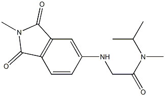 N-methyl-2-[(2-methyl-1,3-dioxo-2,3-dihydro-1H-isoindol-5-yl)amino]-N-(propan-2-yl)acetamide Struktur