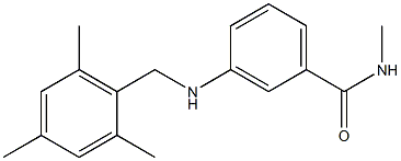 N-methyl-3-{[(2,4,6-trimethylphenyl)methyl]amino}benzamide Struktur