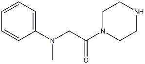 N-methyl-N-(2-oxo-2-piperazin-1-ylethyl)-N-phenylamine Struktur