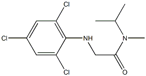 N-methyl-N-(propan-2-yl)-2-[(2,4,6-trichlorophenyl)amino]acetamide Struktur