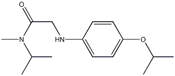 N-methyl-N-(propan-2-yl)-2-{[4-(propan-2-yloxy)phenyl]amino}acetamide Struktur