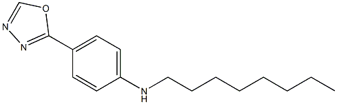 N-octyl-4-(1,3,4-oxadiazol-2-yl)aniline Struktur