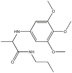 N-propyl-2-[(3,4,5-trimethoxyphenyl)amino]propanamide Struktur