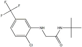 N-tert-butyl-2-{[2-chloro-5-(trifluoromethyl)phenyl]amino}acetamide Struktur