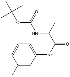 tert-butyl 1-methyl-2-[(3-methylphenyl)amino]-2-oxoethylcarbamate Struktur