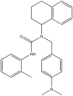 1-(4-DIMETHYLAMINO-BENZYL)-1-(1,2,3,4-TETRAHYDRO-NAPHTHALEN-1-YL)-3-O-TOLYL-UREA Struktur