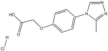 2-(4-(3-methyl-4H-1,2,4-triazol-4-yl)phenoxy)acetic acid hydrochloride Struktur