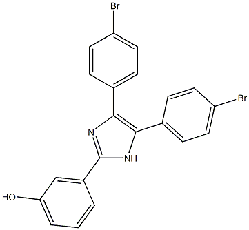 3-[4,5-bis(4-bromophenyl)-1H-imidazol-2-yl]phenol Struktur