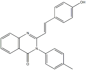 2-[2-(4-hydroxyphenyl)vinyl]-3-(4-methylphenyl)-4(3H)-quinazolinone Struktur