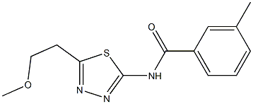 N-[5-(2-methoxyethyl)-1,3,4-thiadiazol-2-yl]-3-methylbenzamide Struktur