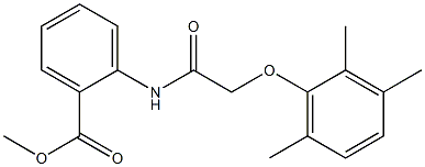 methyl 2-{[(2,3,6-trimethylphenoxy)acetyl]amino}benzoate Struktur