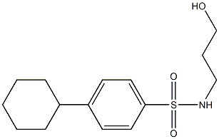 4-cyclohexyl-N-(3-hydroxypropyl)benzenesulfonamide Struktur