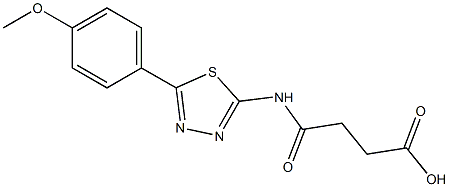 4-{[5-(4-methoxyphenyl)-1,3,4-thiadiazol-2-yl]amino}-4-oxobutanoic acid Struktur