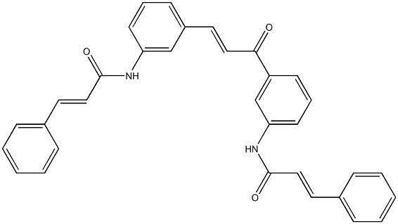 N-(3-{3-[3-(cinnamoylamino)phenyl]acryloyl}phenyl)-3-phenylacrylamide Struktur