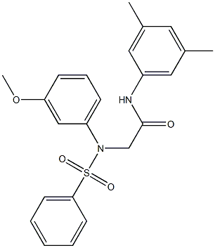 N-(3,5-dimethylphenyl)-2-[3-methoxy(phenylsulfonyl)anilino]acetamide Struktur