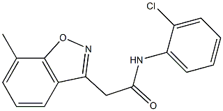 N-(2-chlorophenyl)-2-(7-methyl-1,2-benzisoxazol-3-yl)acetamide Struktur