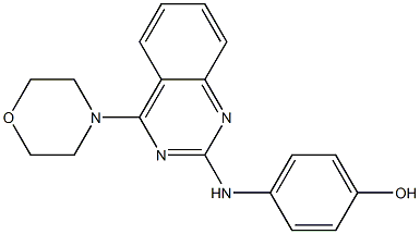 4-{[4-(4-morpholinyl)-2-quinazolinyl]amino}phenol Struktur