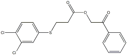 2-oxo-2-phenylethyl 3-[(3,4-dichlorophenyl)sulfanyl]propanoate Struktur