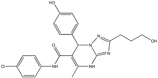 N-(4-chlorophenyl)-7-(4-hydroxyphenyl)-2-(3-hydroxypropyl)-5-methyl-4,7-dihydro[1,2,4]triazolo[1,5-a]pyrimidine-6-carboxamide Struktur