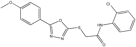 N-(2-chlorophenyl)-2-({5-[4-(methyloxy)phenyl]-1,3,4-oxadiazol-2-yl}sulfanyl)acetamide Struktur