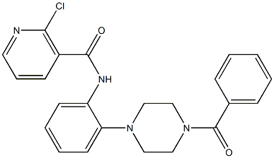 N-[2-(4-benzoyl-1-piperazinyl)phenyl]-2-chloronicotinamide Struktur