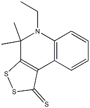 5-ethyl-4,4-dimethyl-4,5-dihydro-1H-[1,2]dithiolo[3,4-c]quinoline-1-thione Struktur