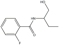 2-fluoro-N-[1-(hydroxymethyl)propyl]benzamide Struktur