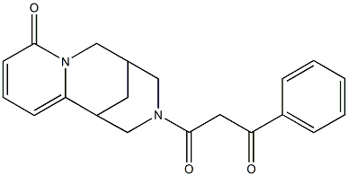 11-(3-oxo-3-phenylpropanoyl)-7,11-diazatricyclo[7.3.1.0~2,7~]trideca-2,4-dien-6-one Struktur