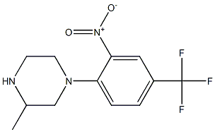 1-[2-nitro-4-(trifluoromethyl)phenyl]-3-methylpiperazine Struktur