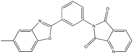 6-[3-(5-methyl-1,3-benzoxazol-2-yl)phenyl]-5H-pyrrolo[3,4-b]pyridine-5,7(6H)-dione Struktur