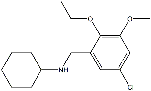 N-(5-chloro-2-ethoxy-3-methoxybenzyl)-N-cyclohexylamine Struktur