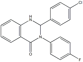 2-(4-chlorophenyl)-3-(4-fluorophenyl)-2,3-dihydro-4(1H)-quinazolinone Struktur