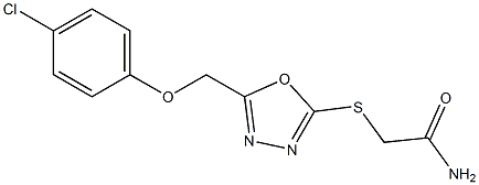 2-({5-[(4-chlorophenoxy)methyl]-1,3,4-oxadiazol-2-yl}sulfanyl)acetamide Struktur