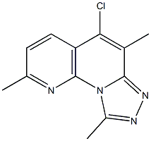 5-chloro-2,6,9-trimethyl[1,2,4]triazolo[4,3-a][1,8]naphthyridine Struktur