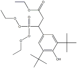 ethyl 3-(3,5-ditert-butyl-4-hydroxyphenyl)-3-(diethoxyphosphoryl)propanoate Struktur