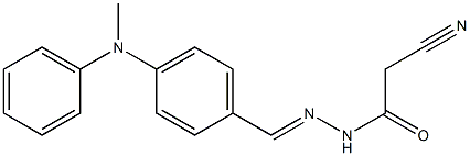 2-cyano-N'-[4-(methylanilino)benzylidene]acetohydrazide Struktur