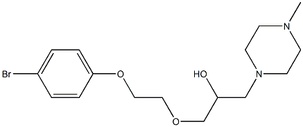 1-[2-(4-bromophenoxy)ethoxy]-3-(4-methyl-1-piperazinyl)-2-propanol Struktur