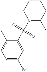 1-[(5-bromo-2-methylphenyl)sulfonyl]-2-methylpiperidine Struktur